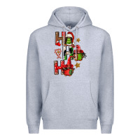 Heather Grey ho ho ho afro gnomes Premium Hoodie - FaDigitalArtStudio