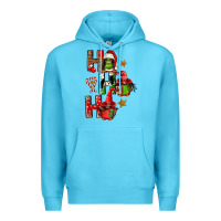 Ocean Blue ho ho ho afro gnomes Premium Hoodie - FaDigitalArtStudio