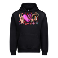 Black peace love makeup Urban Hoodie - RacoonDesign