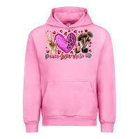 Fuchsia Pink peace love makeup Urban Hoodie - RacoonDesign