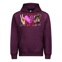 Mauve Wine peace love makeup Urban Hoodie - RacoonDesign