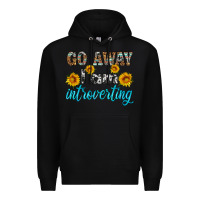 Black go away i am introvering Premium Hoodie - HRA Design Shop