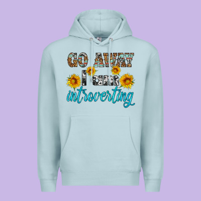 Go Away I Am Introvering Premium Hoodie Designed By Hra Design Shop