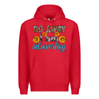 Red go away i am introvering Premium Hoodie - HRA Design Shop