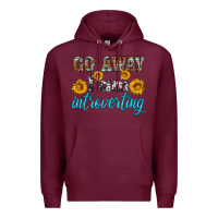 Burgundy go away i am introvering Premium Hoodie - HRA Design Shop