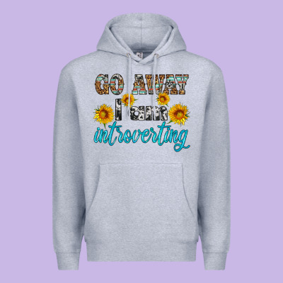 Go Away I Am Introvering Premium Hoodie Designed By Hra Design Shop