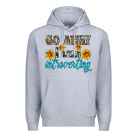 Heather Grey go away i am introvering Premium Hoodie - HRA Design Shop