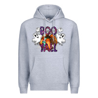 Heather Grey Boo yall Premium Hoodie - CowhideDigitalArt