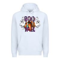 White Boo yall Premium Hoodie - CowhideDigitalArt