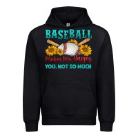 Black baseball makes me happy you, not so much Urban Hoodie - HRA Design Shop