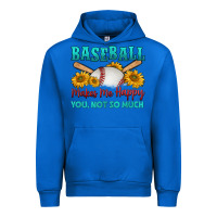 Cobalt baseball makes me happy you, not so much Urban Hoodie - HRA Design Shop