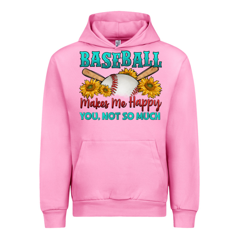 Baseball Makes Me Happy You, Not So Much Urban Hoodie by HRA Design Shop | Teevron