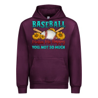 Mauve Wine baseball makes me happy you, not so much Urban Hoodie - HRA Design Shop