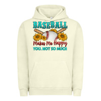 Pigment Pistachio baseball makes me happy you, not so much Urban Hoodie - HRA Design Shop