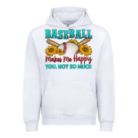 White baseball makes me happy you, not so much Urban Hoodie - HRA Design Shop