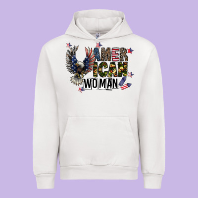 American Woman Urban Hoodie Designed By Cowhidedigitalart