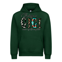 Forest Green being a gigi makes my life complate Urban Hoodie - CowhideDigitalArt