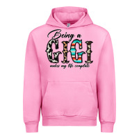 Fuchsia Pink being a gigi makes my life complate Urban Hoodie - CowhideDigitalArt