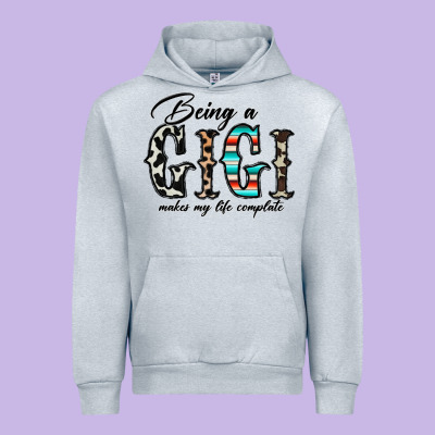 Being A Gigi Makes My Life Complate Urban Hoodie Designed By Cowhidedigitalart