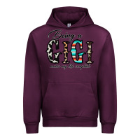 Mauve Wine being a gigi makes my life complate Urban Hoodie - CowhideDigitalArt