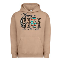 Pigment Burro being a gigi makes my life complate Urban Hoodie - CowhideDigitalArt