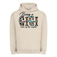 Pigment French Oak being a gigi makes my life complate Urban Hoodie - CowhideDigitalArt