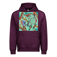 Mauve Wine pipe tomahawk dreamcatcher headdress seamless patt Urban Hoodie - FaDigitalArtStudio