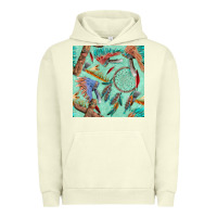 Pigment Pistachio pipe tomahawk dreamcatcher headdress seamless patt Urban Hoodie - FaDigitalArtStudio