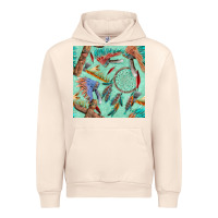 Sandshell pipe tomahawk dreamcatcher headdress seamless patt Urban Hoodie - FaDigitalArtStudio
