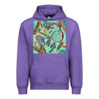 Tulip pipe tomahawk dreamcatcher headdress seamless patt Urban Hoodie - FaDigitalArtStudio