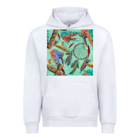 White pipe tomahawk dreamcatcher headdress seamless patt Urban Hoodie - FaDigitalArtStudio