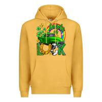 Mustard Loads of luck truck st. patricks day Premium Hoodie - Neo Western