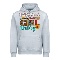 Heather Grey baseball it's a girl thing Urban Hoodie - HRA Design Shop