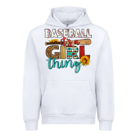 White baseball it's a girl thing Urban Hoodie - HRA Design Shop