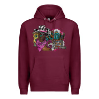 Burgundy cowgirl2 Premium Hoodie - SublimationCraftShop