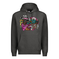 Charcoal Heather cowgirl2 Premium Hoodie - SublimationCraftShop