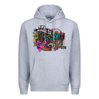 Heather Grey cowgirl2 Premium Hoodie - SublimationCraftShop