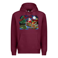 Burgundy heaux heaux heaux christmas louisiana swamp Premium Hoodie - FaDigitalArtStudio