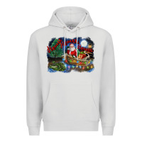 Dove Grey heaux heaux heaux christmas louisiana swamp Premium Hoodie - FaDigitalArtStudio