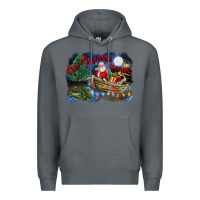 Rock heaux heaux heaux christmas louisiana swamp Premium Hoodie - FaDigitalArtStudio