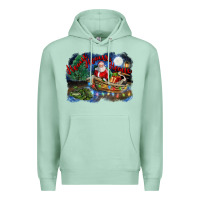 Seafoam heaux heaux heaux christmas louisiana swamp Premium Hoodie - FaDigitalArtStudio