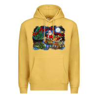 Antique Gold heaux heaux heaux christmas louisiana swamp Premium Hoodie - FaDigitalArtStudio