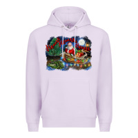 Lilac heaux heaux heaux christmas louisiana swamp Premium Hoodie - FaDigitalArtStudio