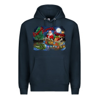 Navy heaux heaux heaux christmas louisiana swamp Premium Hoodie - FaDigitalArtStudio