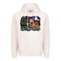 Pale Pink heaux heaux heaux christmas louisiana swamp Premium Hoodie - FaDigitalArtStudio