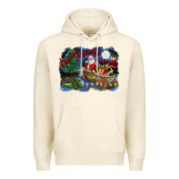 Sandshell heaux heaux heaux christmas louisiana swamp Premium Hoodie - FaDigitalArtStudio