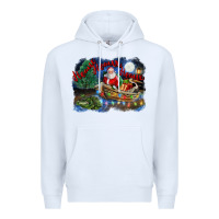 White heaux heaux heaux christmas louisiana swamp Premium Hoodie - FaDigitalArtStudio