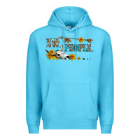 Ocean Blue ew people with cross Premium Hoodie - HRA Design Shop