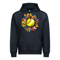 Navy softball sunflower Urban Hoodie - HRA Design Shop