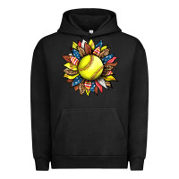 Pigment Black softball sunflower Urban Hoodie - HRA Design Shop